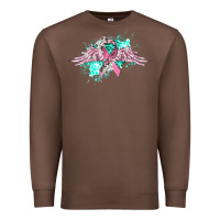 Chestnut cancer ribbon with angel wings Premium Sweatshirt - CowGirlArtShop