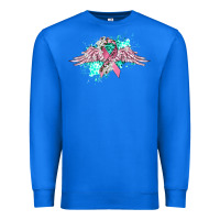 True Royal cancer ribbon with angel wings Premium Sweatshirt - CowGirlArtShop