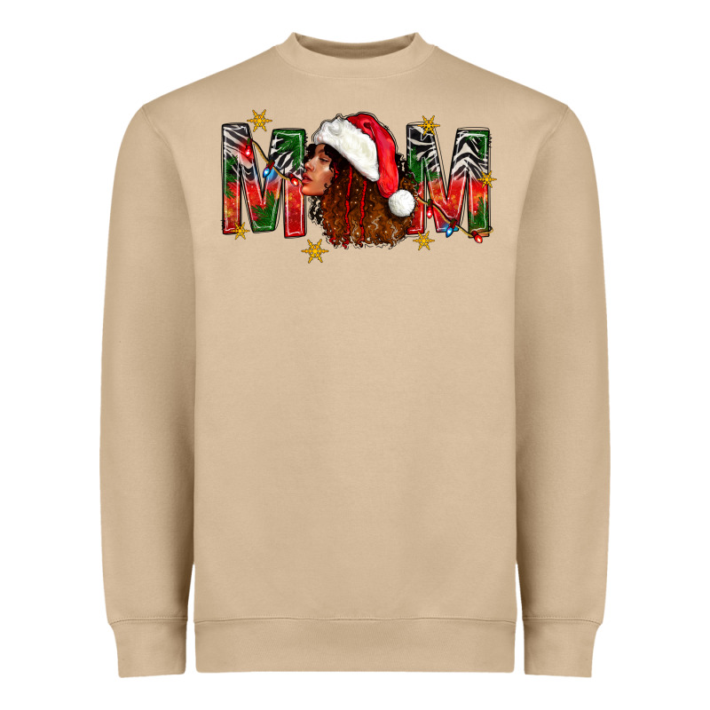 Western Mom With Woman In Santa Hat Heavyweight Sweatshirt by BundleAndBundleShop | Teevron