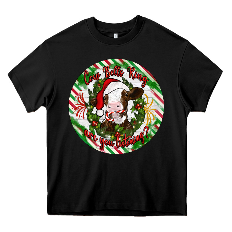 Christmas Cow Bells Ring Are You Listening Heavy Core Tee by Artiststas | Teevron