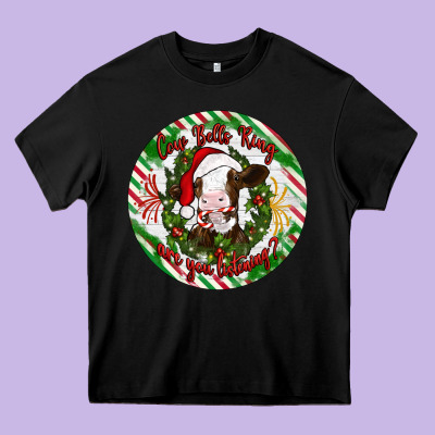 Christmas Cow Bells Ring Are You Listening Heavy Core Tee Designed By Artiststas