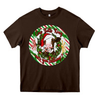 Chocolate Brown Christmas cow bells ring are you listening Heavy Core Tee - Artiststas