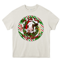Cream Christmas cow bells ring are you listening Heavy Core Tee - Artiststas