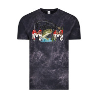 Cloud Black fishing mom Vintage Tee - MaliasSmallBusiness