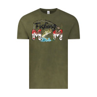 Vintage Olive fishing mom Vintage Tee - MaliasSmallBusiness