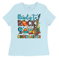 Baby Blue ready to rock kindergarten Ladies Tee - JahusDesignShop