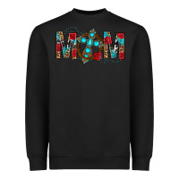 Black Western Mom With Cross Heavyweight Sweatshirt - BundleAndBundleShop