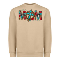 Mushroom Western Mom With Cross Heavyweight Sweatshirt - BundleAndBundleShop