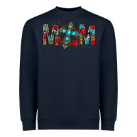 Navy Western Mom With Cross Heavyweight Sweatshirt - BundleAndBundleShop