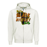 Oatmeal Heather its the black history for me Zipper Hoodie - NancyCooperArtShop