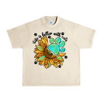 Sandshell life is better with cats Urban Heavy Tee - NancyCooperArtShop