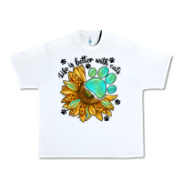 White life is better with cats Urban Heavy Tee - NancyCooperArtShop