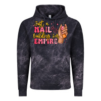Cloud Black just a nail boss building her empire Vintage Hoodie - MaliasSmallBusiness