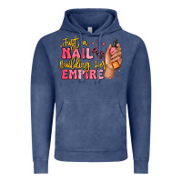 Vintage Denim just a nail boss building her empire Vintage Hoodie - MaliasSmallBusiness