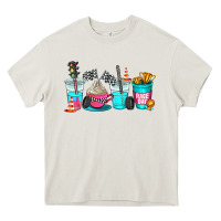 Cream race day coffe cup Heavy Core Tee - AdoDesignShop