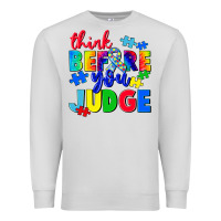 Dove Grey think before you judge Premium Sweatshirt - CowGirlArtShop