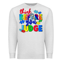 Oatmeal Heather think before you judge Premium Sweatshirt - CowGirlArtShop