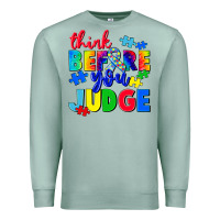 Seafoam think before you judge Premium Sweatshirt - CowGirlArtShop