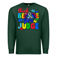 Sports Green think before you judge Premium Sweatshirt - CowGirlArtShop