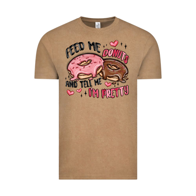 Feed Me Donuts And Tell Me I'm Pretty Vintage Tee by MaliasSmallBusiness | Teevron