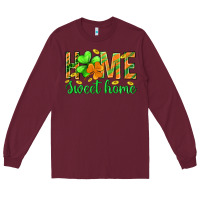 Burgundy st.patrick home sweet home Long Sleeve Tee - BundleAndBundleShop