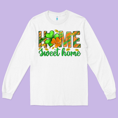 St.patrick Home Sweet Home Long Sleeve Tee Designed By Bundleandbundleshop