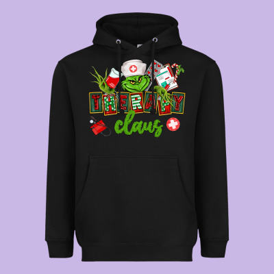 Therapy Claus Heavyweight Hoodie Designed By Cowgirlartshop