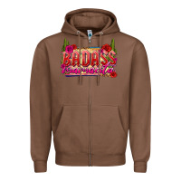 Chestnut Badass Mamacita Zipper Hoodie - texasbilliewilder