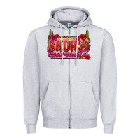 Heather Grey Badass Mamacita Zipper Hoodie - texasbilliewilder