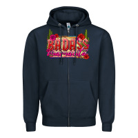 Navy Badass Mamacita Zipper Hoodie - texasbilliewilder