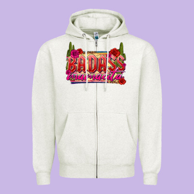 Badass Mamacita Zipper Hoodie Designed By Texasbilliewilder