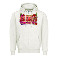 Oatmeal Heather Badass Mamacita Zipper Hoodie - texasbilliewilder