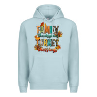 Blue Mist family thanksgiving turkey blessing Premium Hoodie - CowGirlArtShop