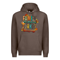 Coffee family thanksgiving turkey blessing Premium Hoodie - CowGirlArtShop
