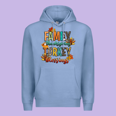 Family Thanksgiving Turkey Blessing Premium Hoodie Designed By Cowgirlartshop