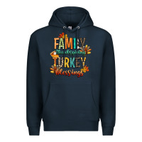 Navy family thanksgiving turkey blessing Premium Hoodie - CowGirlArtShop