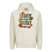 Oatmeal Heather family thanksgiving turkey blessing Premium Hoodie - CowGirlArtShop