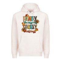 Pale Pink family thanksgiving turkey blessing Premium Hoodie - CowGirlArtShop