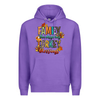 Purple family thanksgiving turkey blessing Premium Hoodie - CowGirlArtShop