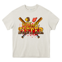 Cream softball sister Heavy Core Tee - AdoDesignShop