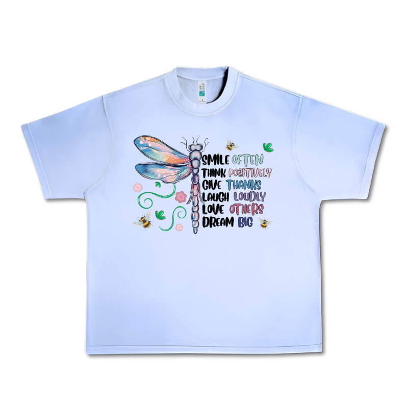 Dragonfly Smile Tink Give Laugh Love Dream Urban Heavy Tee by MaliasSmallBusiness | Teevron