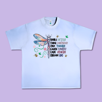 Dragonfly Smile Tink Give Laugh Love Dream Urban Heavy Tee Designed By Maliassmallbusiness