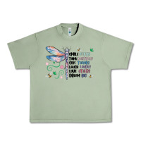 Oil Green dragonfly smile tink give laugh love dream Urban Heavy Tee - MaliasSmallBusiness