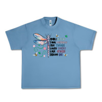 Pebble Blue dragonfly smile tink give laugh love dream Urban Heavy Tee - MaliasSmallBusiness