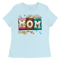 Baby Blue daisy mom Ladies Tee - AdoDesignShop