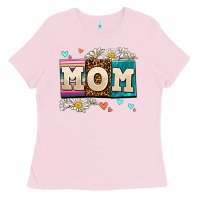 Bubblegum Pink daisy mom Ladies Tee - AdoDesignShop