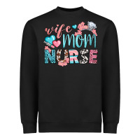 Black Wife Mom Nurse Heavyweight Sweatshirt - BundleAndBundleShop