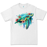 White floral turtle Premium Tee - Jasminsmagicworld
