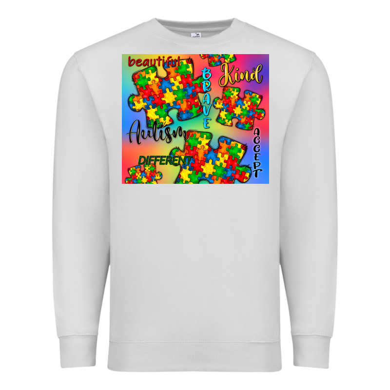 Autism Puzzle Piece Premium Sweatshirt by CowGirlArtShop | Teevron