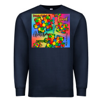 Navy autism puzzle piece Premium Sweatshirt - CowGirlArtShop